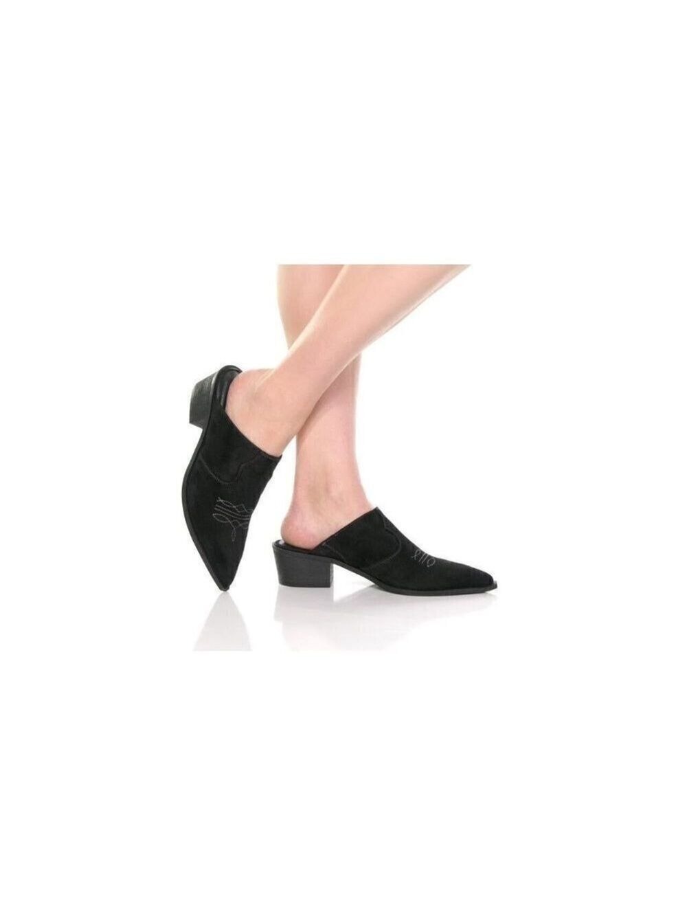 Chinese Laundry "Mesa" western BNWOT block heel Mule black NEW
